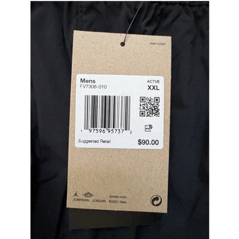 Nike Jordan Essential Woven Statement Pants Black Mens Sz XXL FV7306-010